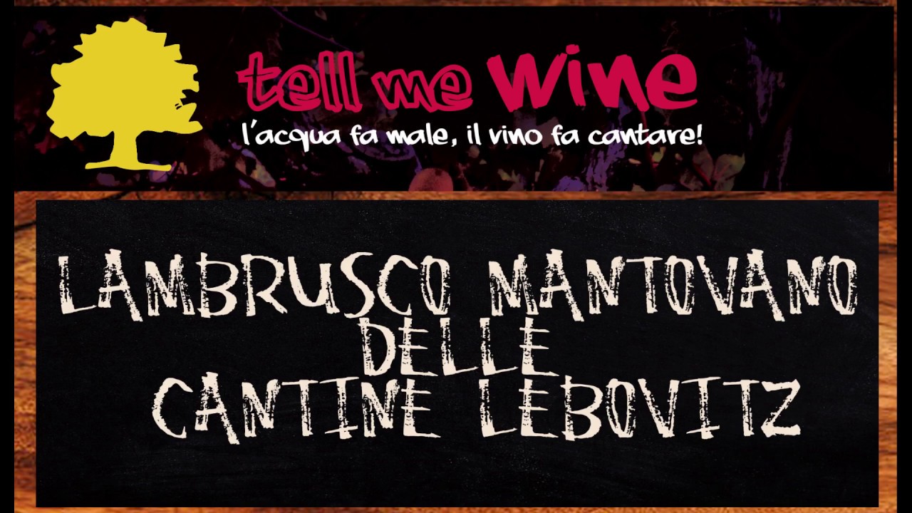Tell Me Wine... Lambrusco Mantovano delle Cantine Lebovitz