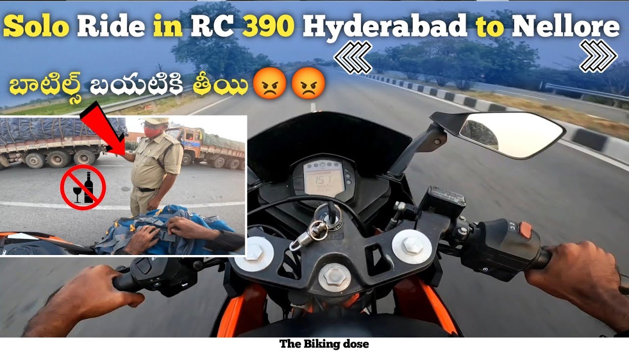 Hyderabad to Nellore solo ride with power monster rc390💥💥 RC 390 top speed #nellore #rider #390