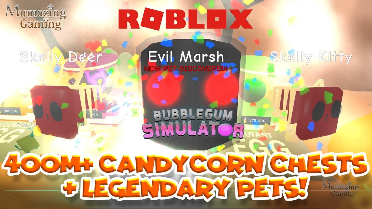 400M+ CandyCorn Chests & Legendary Pets BubbleGum Simulator!