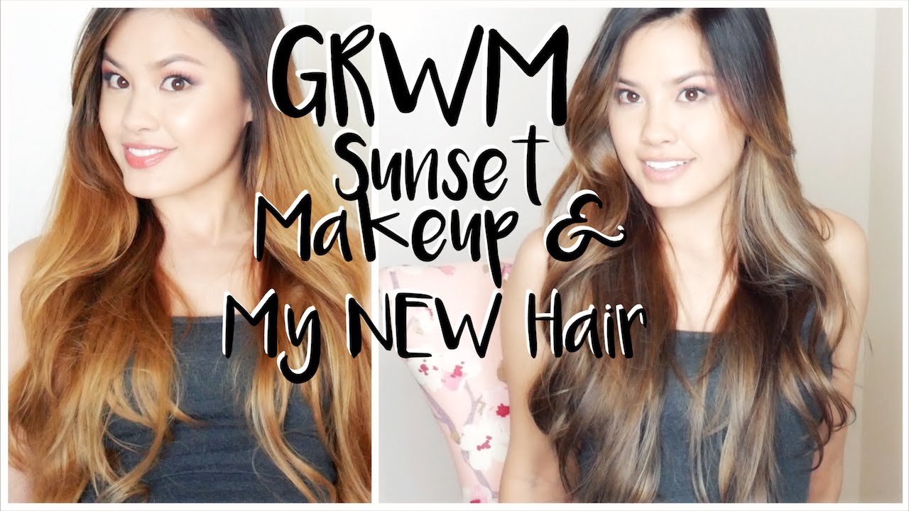 GRWM: Affordable Sunset Makeup + Where I Get My Hair Done!