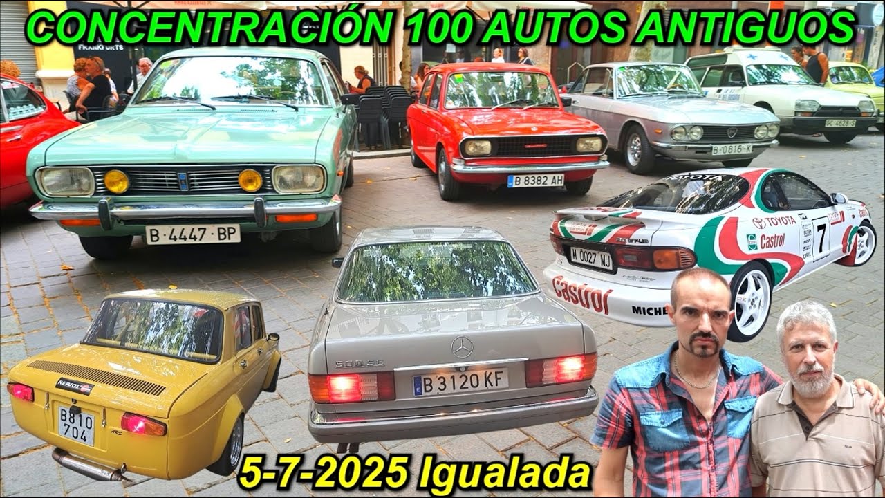 ✅Concentración coches clásicos Igualada. Autos antiguos nostálgicos. Oldtimers konzentration.