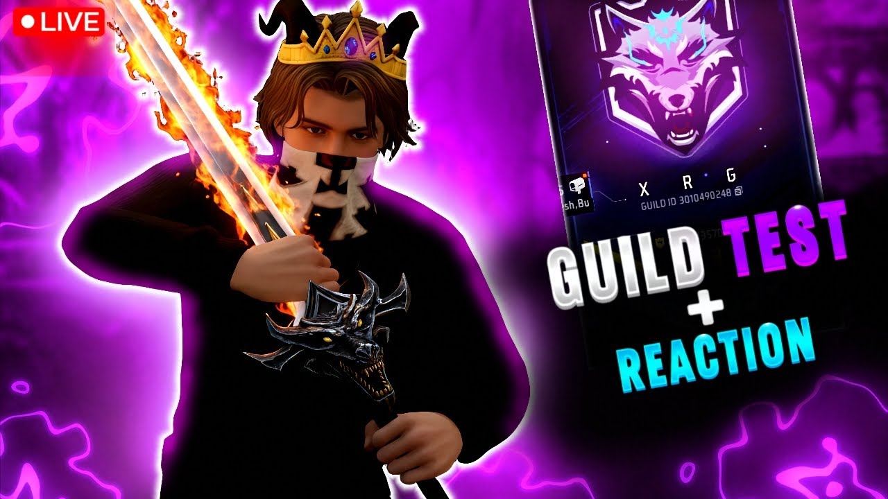 Free Fire Live Guild Test 🔥 1v3 Hardest Fight ☠️ | Road to 9k Subscribers❤️ | #fflive #guildtest