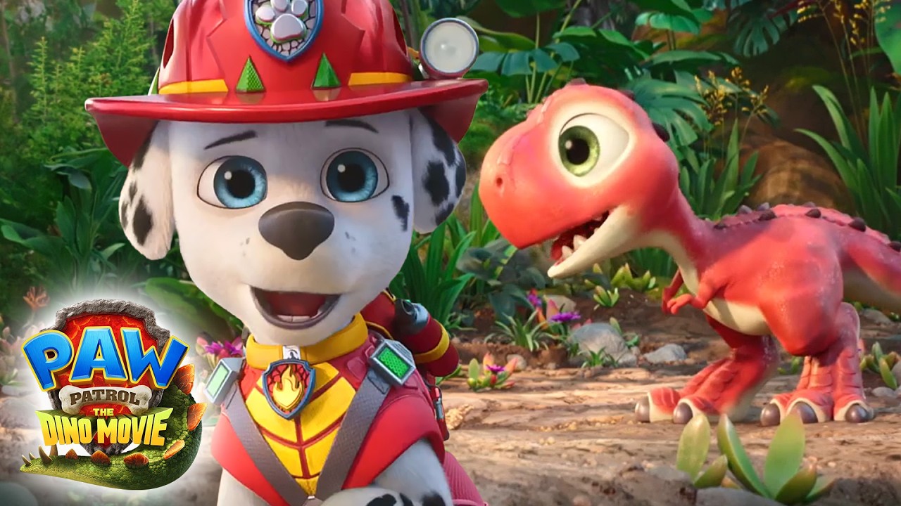 PAW PATROL: THE DINO MOVIE (2026) | Marshall Meets Rhubarb the T-Rex | Nick Jr.