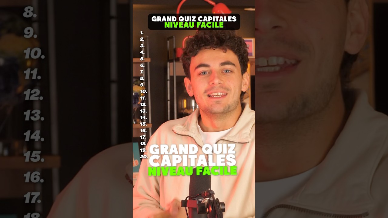 GRAND QUIZ DES CAPITALES NIVEAU FACILE 🟢