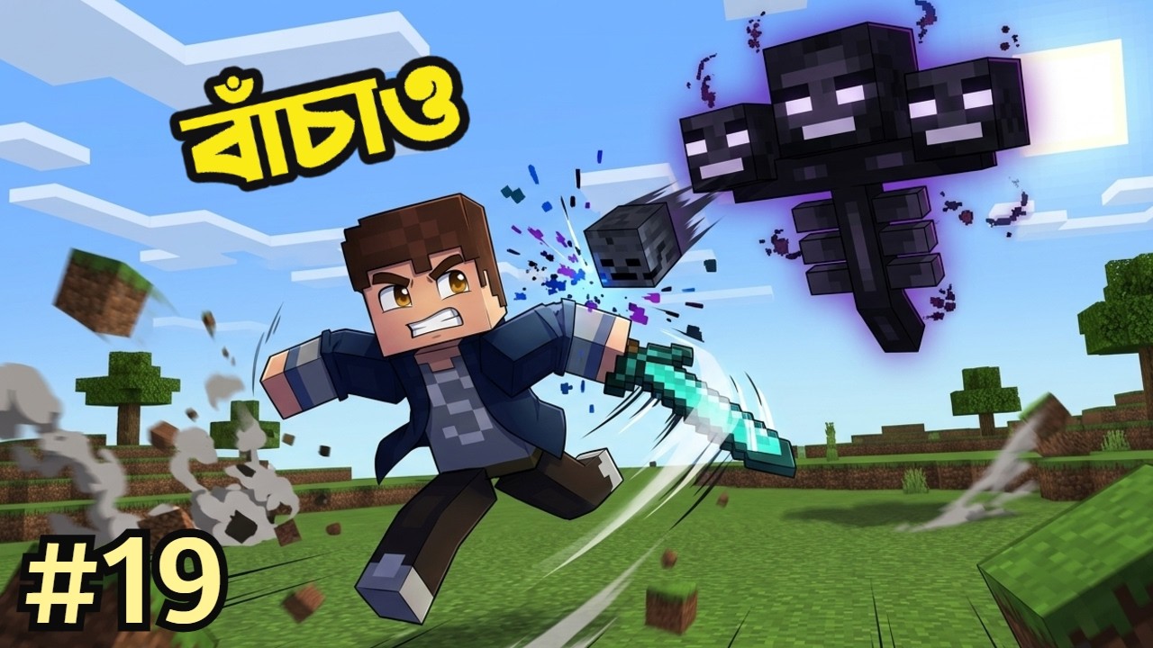 Wither এর সাথে Fight করলাম 😁 | Ep 19 | Minecraft with RIS
