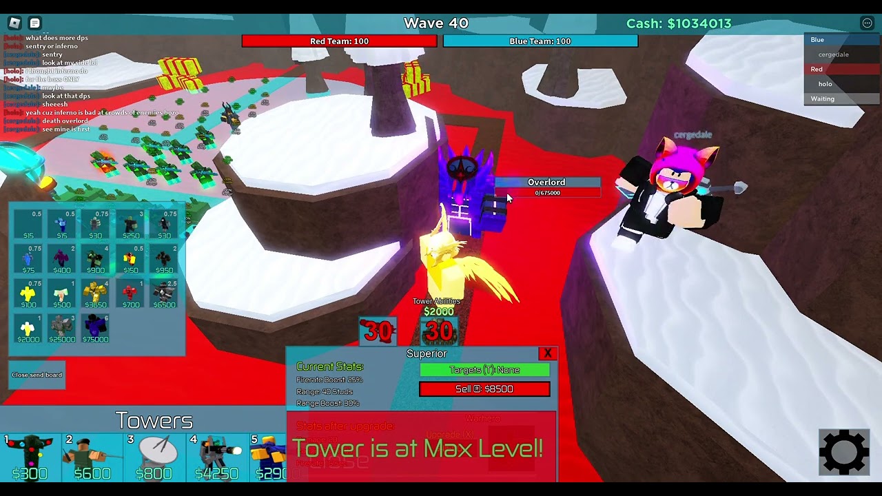 Base Defence | Reaching final wave on competitive mode and this happens | Roblox