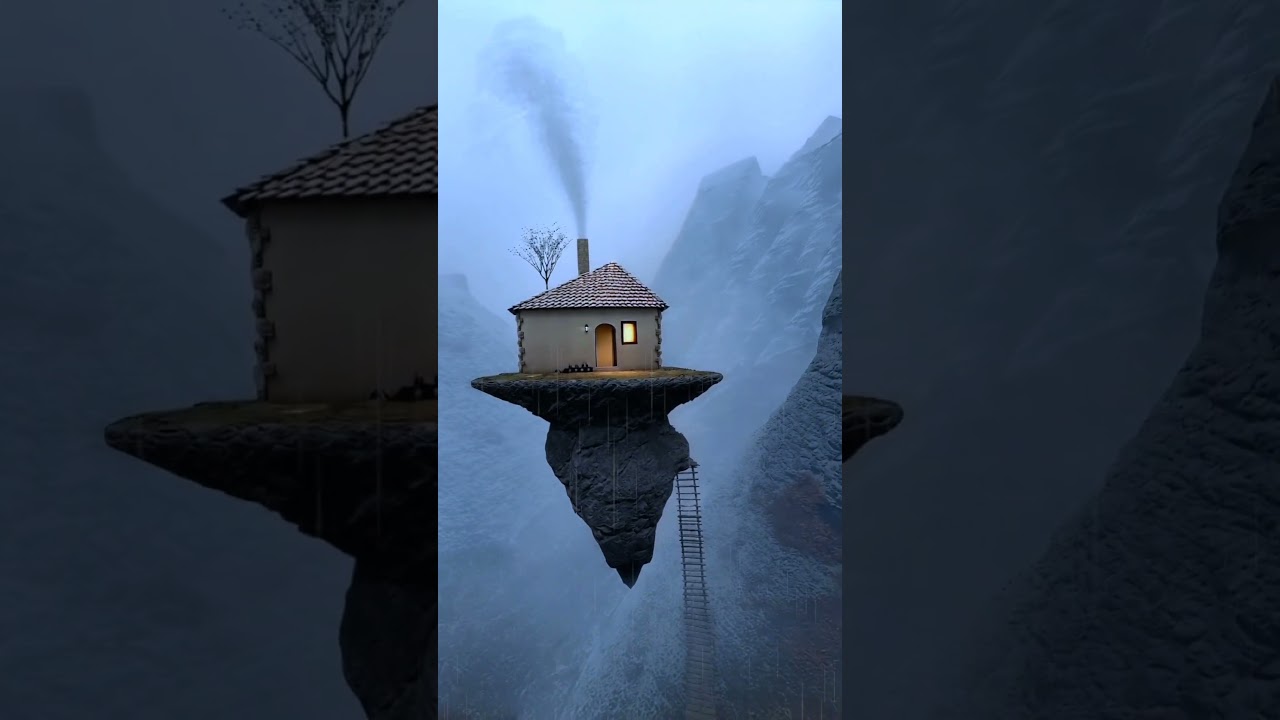 Floating house and sounds of rain total relaxation #rain #relax