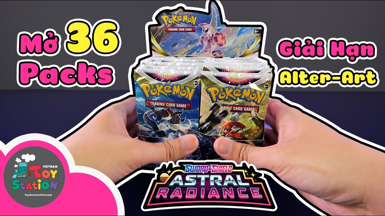 Mở 36 booster packs giải hạn thẻ hiếm Alternate Art cho Astral Radiance Pokemon TCG ToyStation 693