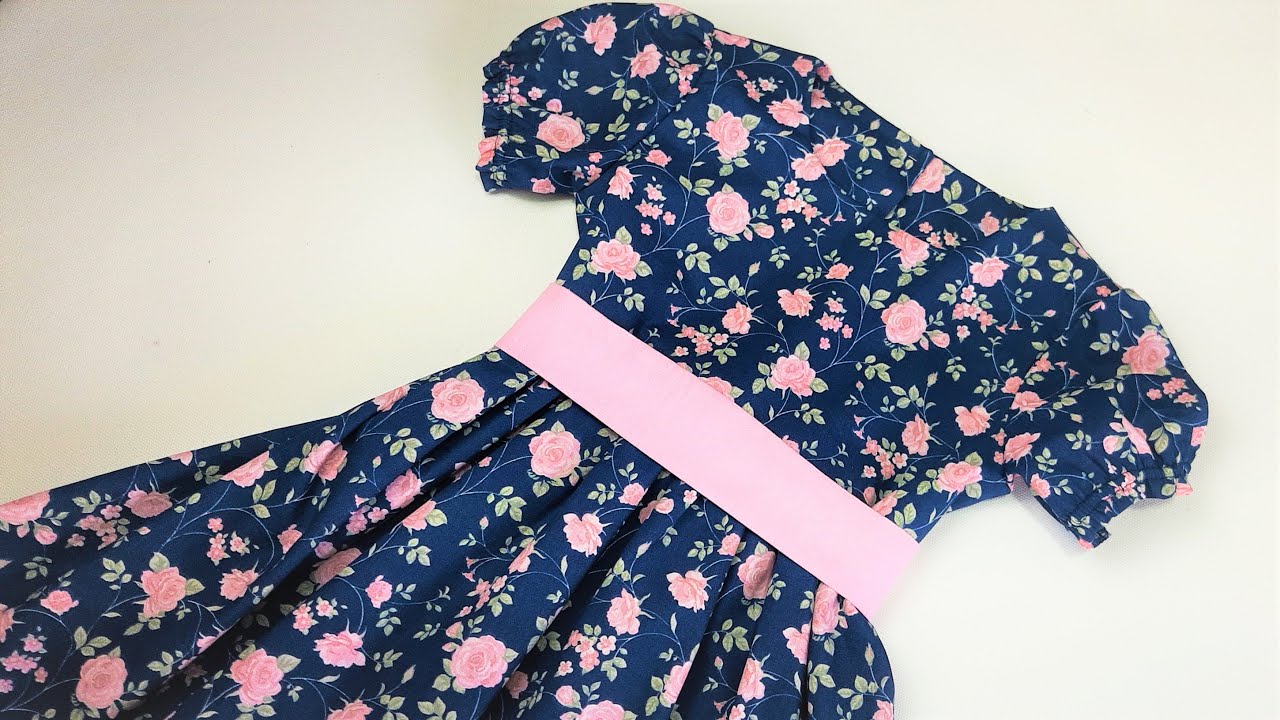 Como fazer vestido de manga franzida -  6 anos - Passo a Passo (Com modelagem)