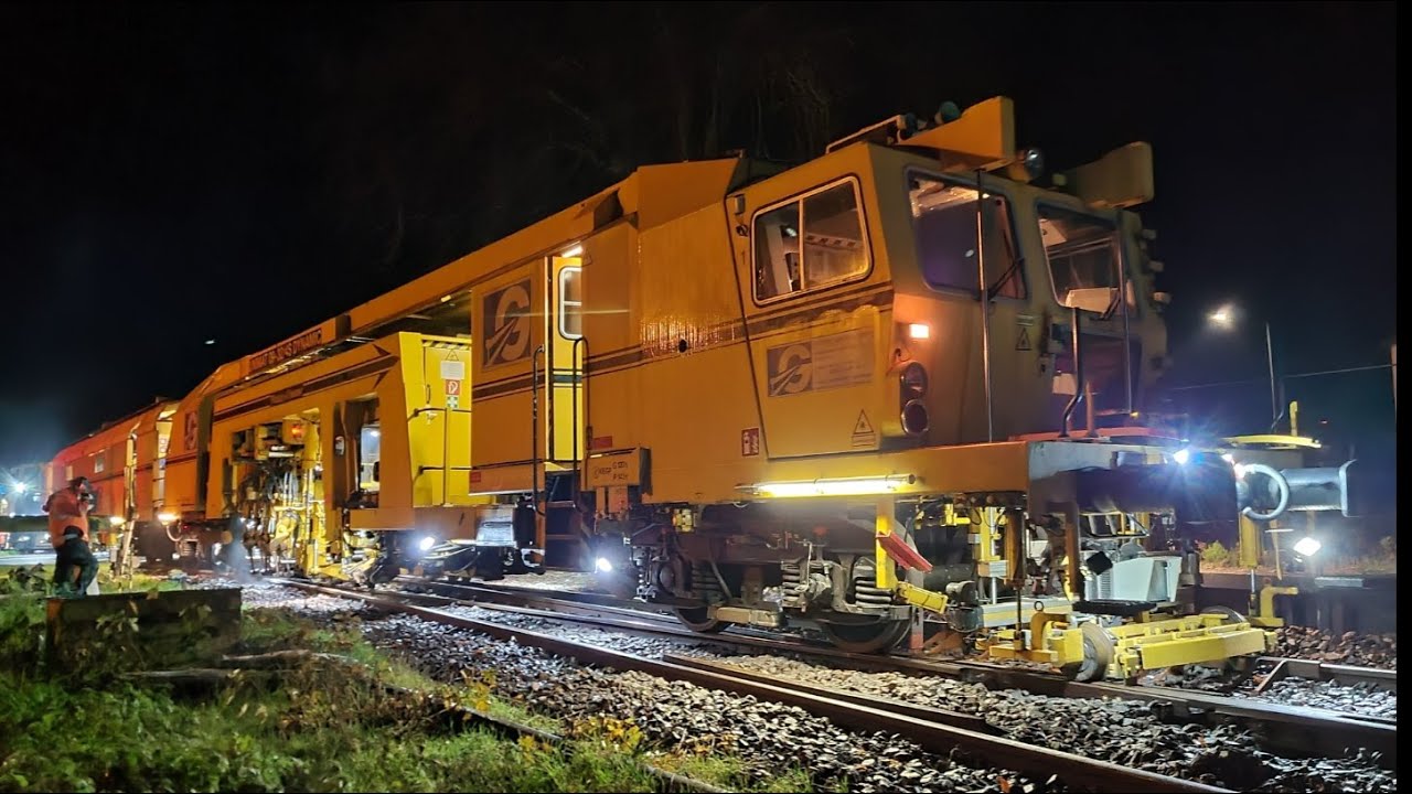 Stopfen bei Nacht, Weichenbau & Umfahrgleise - Bahnhof Bad Iburg und Lienen Umbau (11/2022)