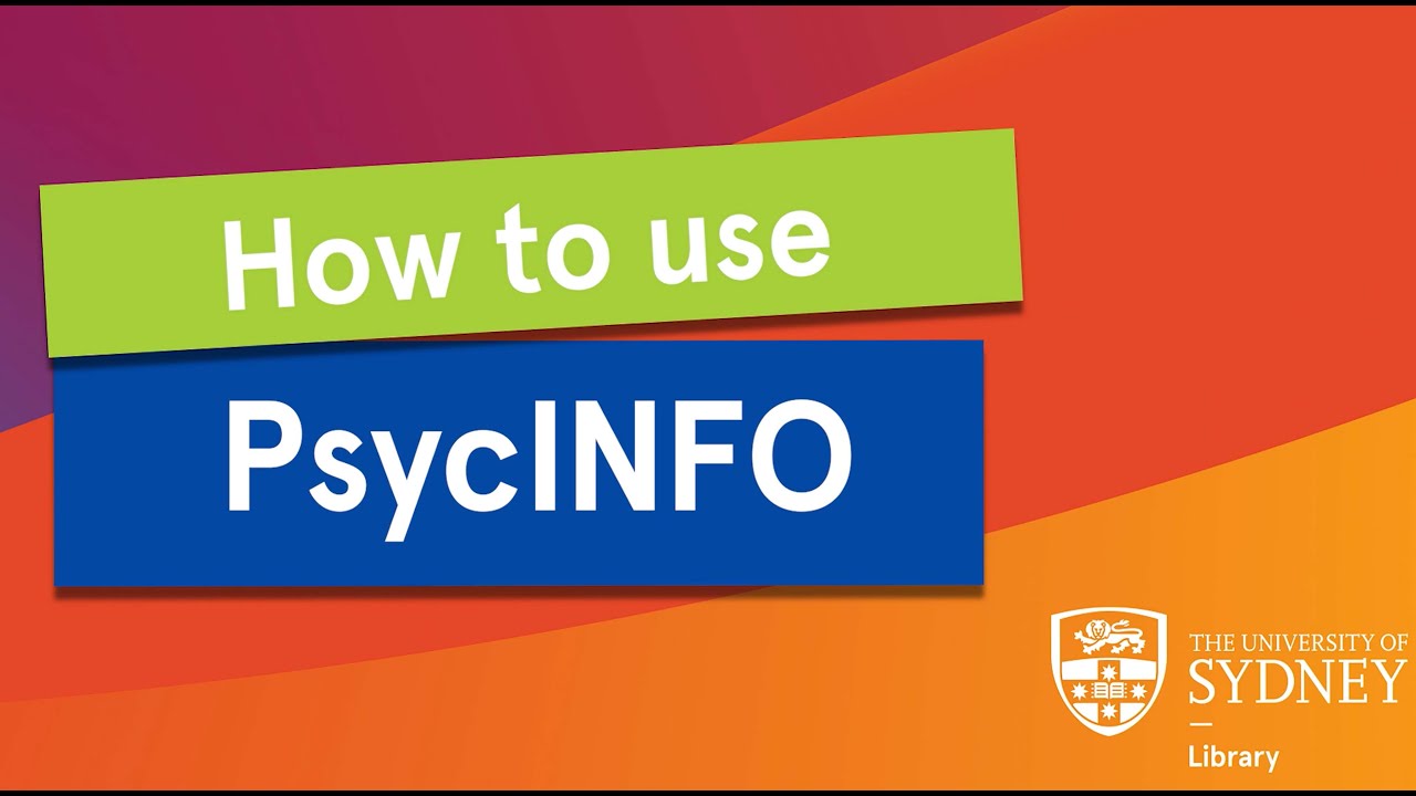 How to use PsycINFO