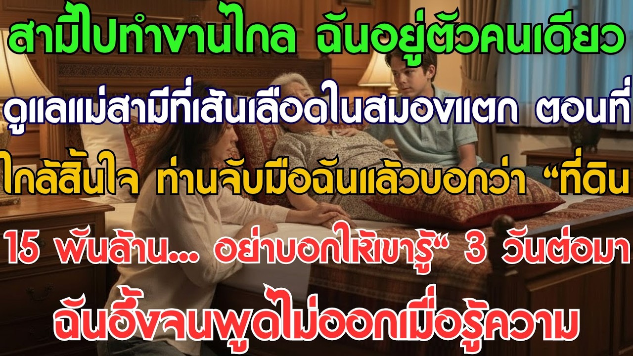 สามีไปทำงานไกล ทิ้งฉันดูแลแม่ป่วยอัมพาตลำพัง ก่อนสิ้นใจท่านกุมมือฉันแน่น: “ที่ดิน 1.5 หมื่นล้าน...”