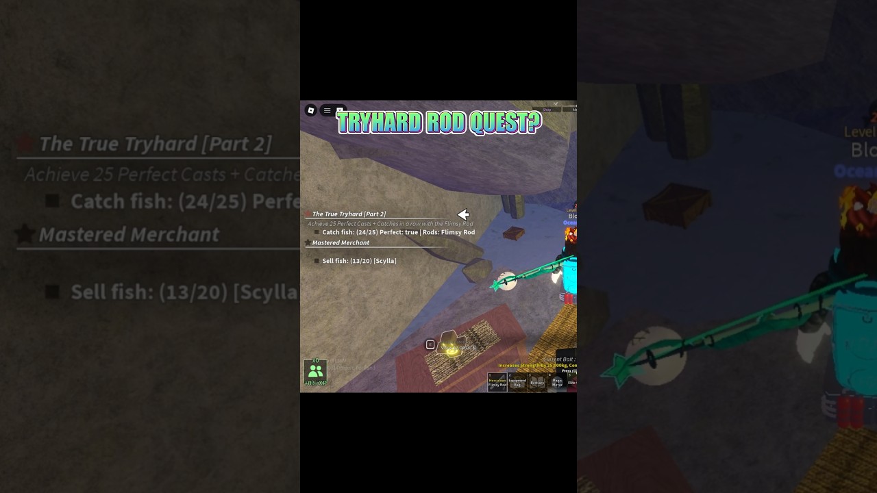 Did anyone completed tryhard quest? #fisch #roblox #johngaming