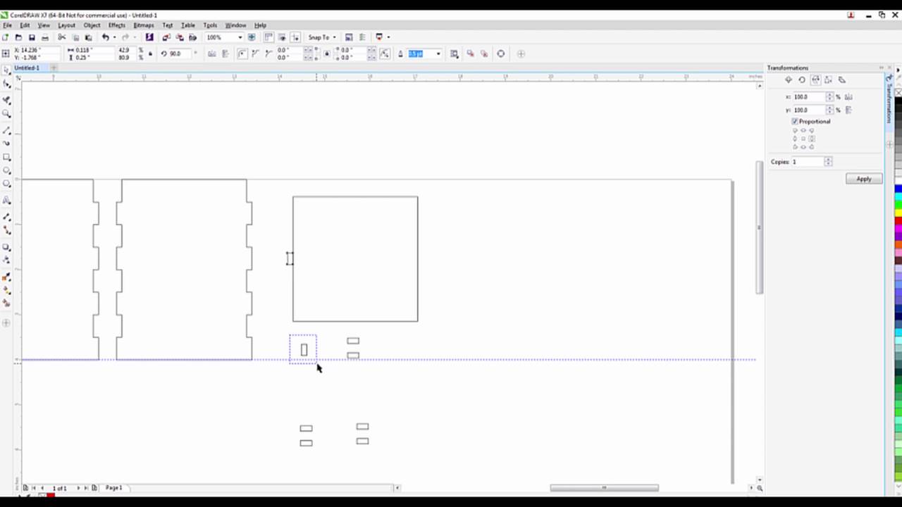 Use CorelDraw software to Draw a Box for Laser Cutting