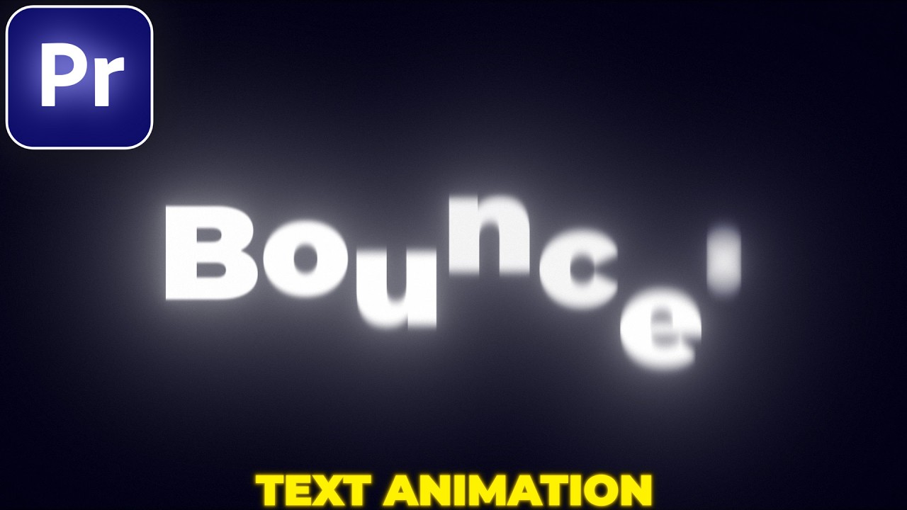 TEXT BOUNCE Animation in Premiere Pro
