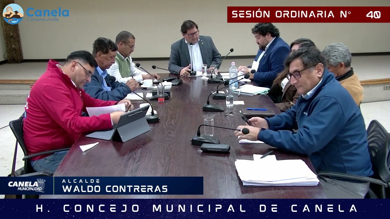 CONCEJO MUNICIPAL DE CANELA Sesión Ordinaria N°40 Lunes 05 Enero 2026