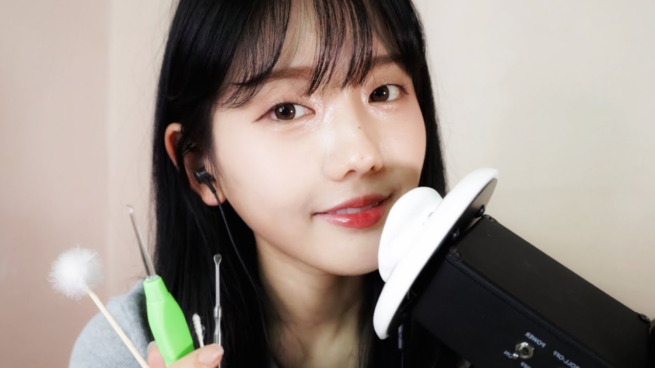 ASMR Японская мягкая чистка ушей и шепот рядом с ухом для сна👂🏻