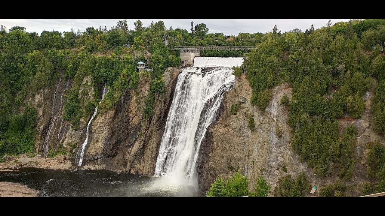 Views of Montmorency Falls in Quebec City