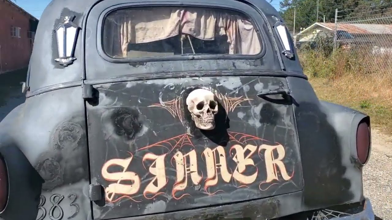 1954 Cammed-Out Chevy Hearse - FIRST DRIVE in 23 years!  *REAL COFFIN* 😨