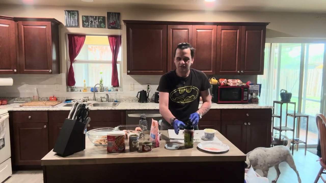 Cooking with the blind guy: cream cheese, chicken rolls in a mushroom jalapeño sauce ￼