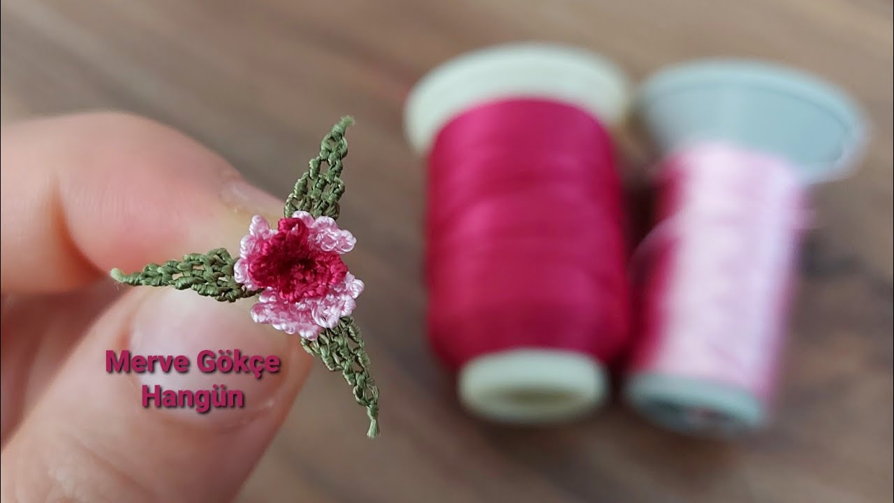 İĞNE OYASI MİNİ TOMURCUK GÜL YAPIMI...