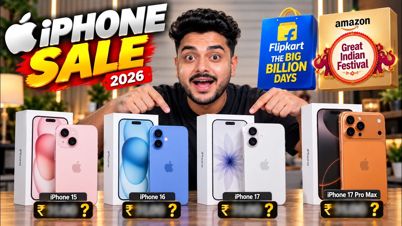 iPhone Sale 2026: Best iPhone Deals on Flipkart & Amazon! iPhone 15, 16, 17 Prices 🔥