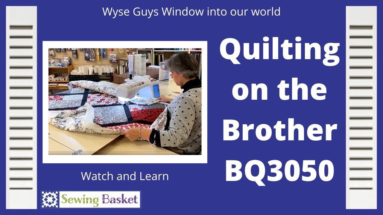 Watch us quilt on the Brother BQ3050 with the Mu-vit foot.  See a demo of quilting a lap sized quilt