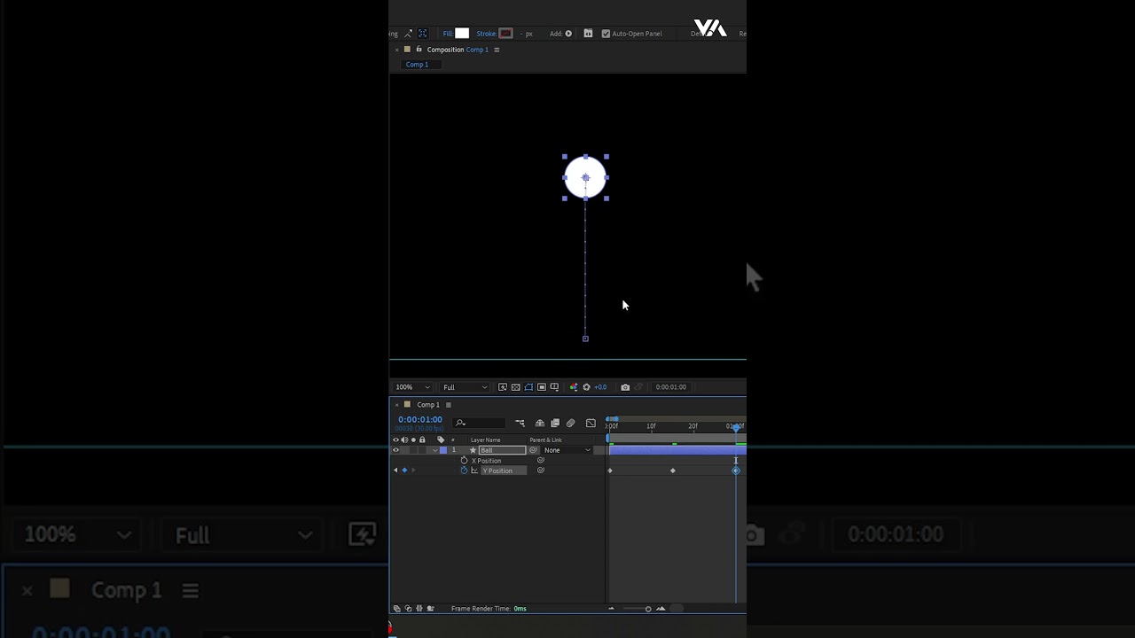 Quick Ball Bounce Animation Tutorial in After Effects | Easy Steps! #shorts  #aftereffects