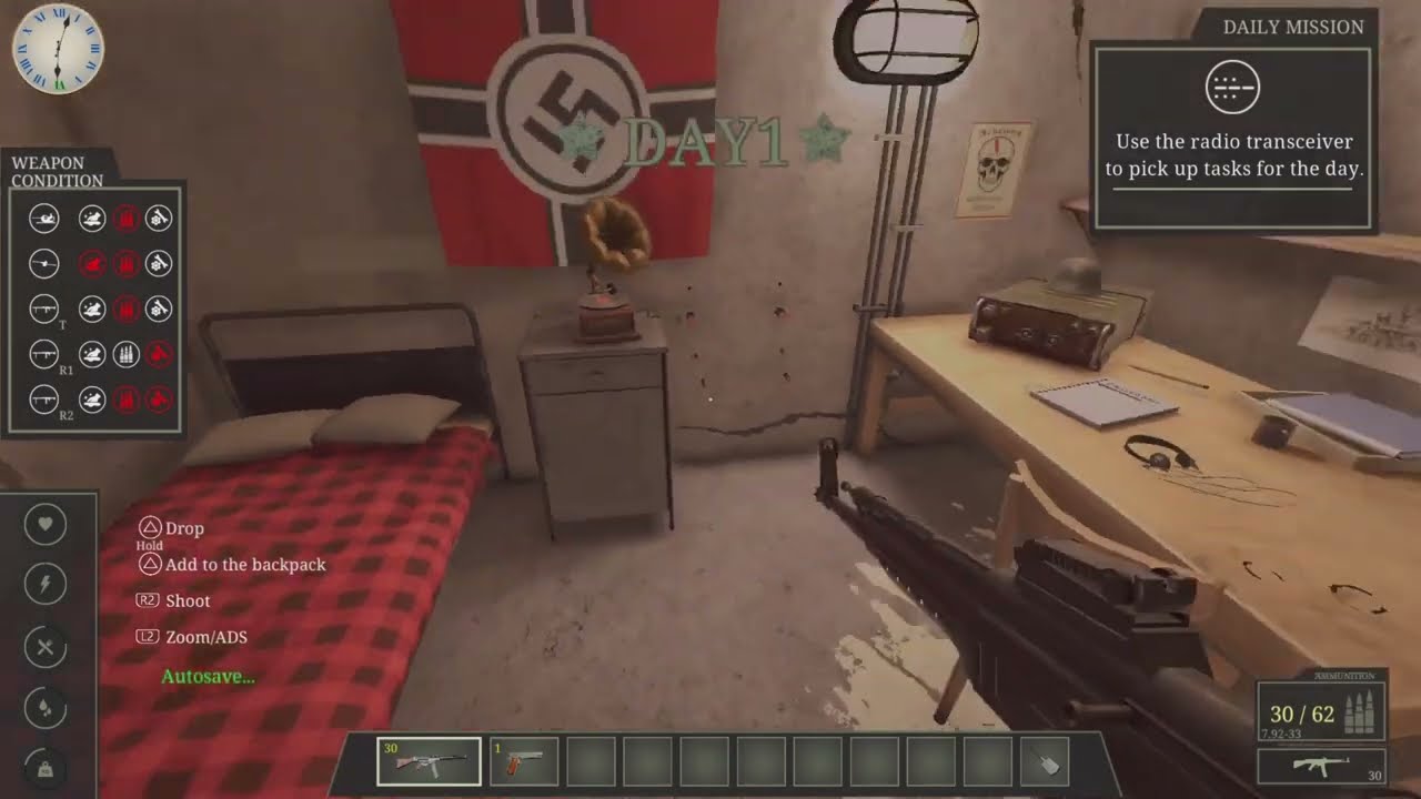 WW2 Bunker Simulator : (PS4) Gameplay - Surviving in A Nazi Bunker -