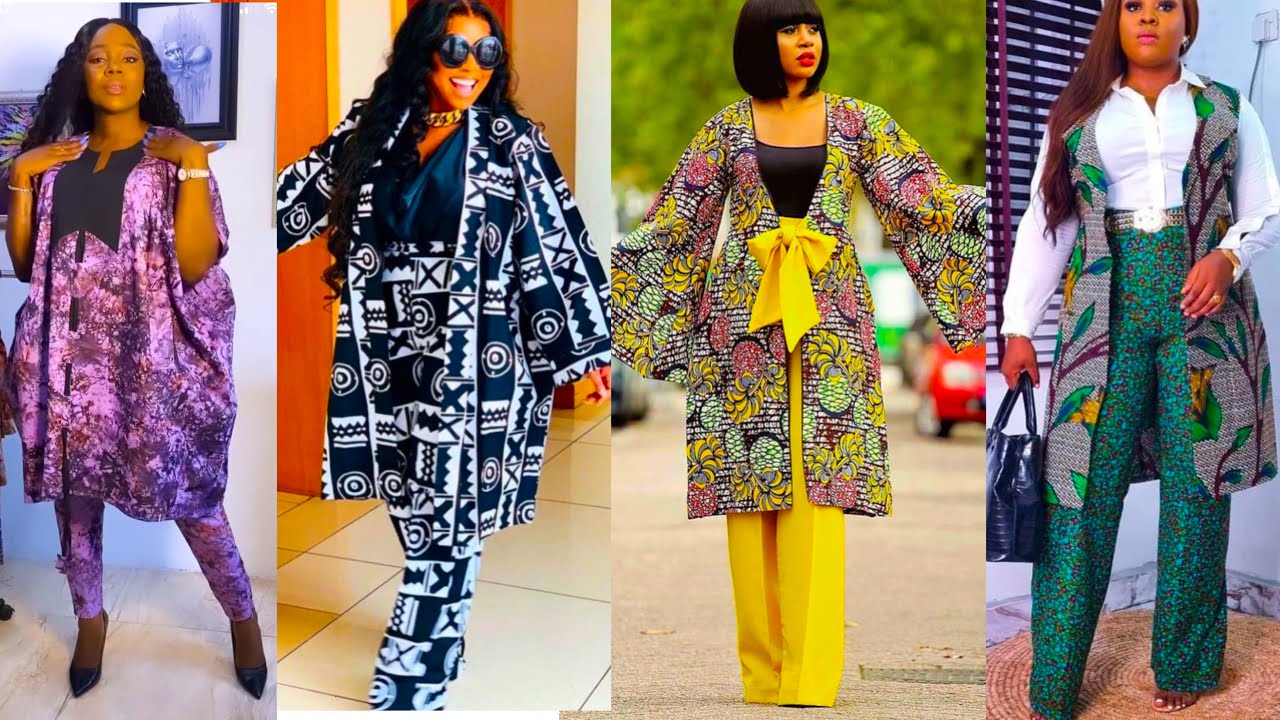 Брюки и топы Ankara для женщин | Красивые и элегантные модели кимоно и брюк