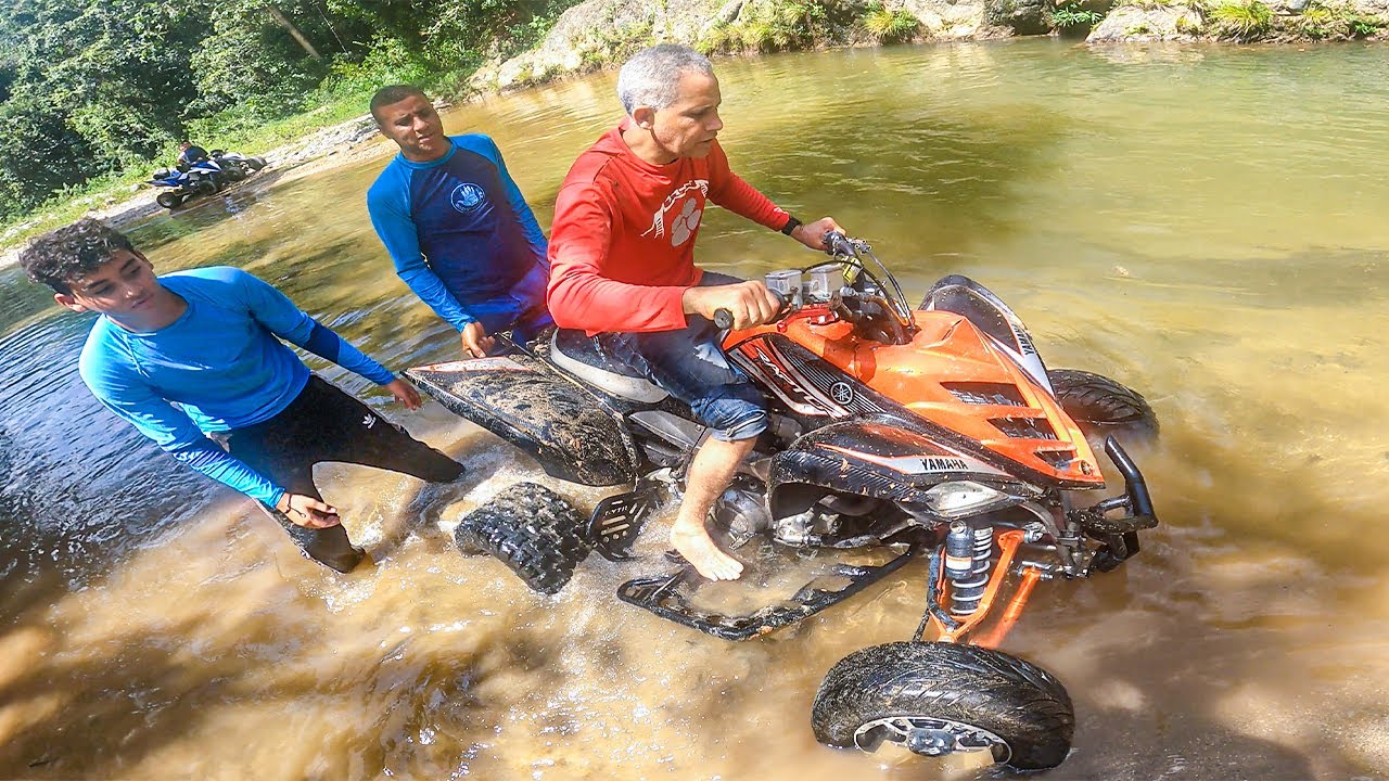 NO entres tu Raptor 700 al rio