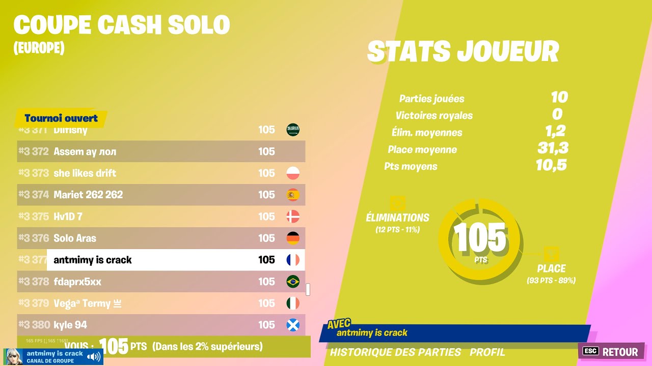 How I Placed 3377 in the solo cash cup ( game 10 )