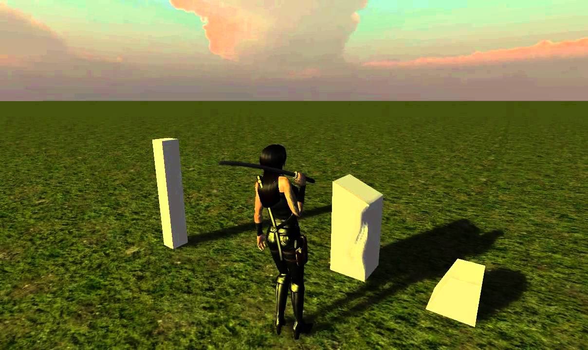 Unity3D Object Cutting (Ninja Animation Test)