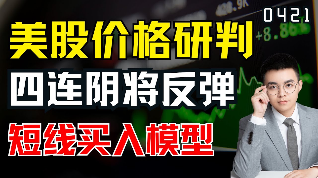 美股连阴下跌，周初反弹预期，短线交易买点模型