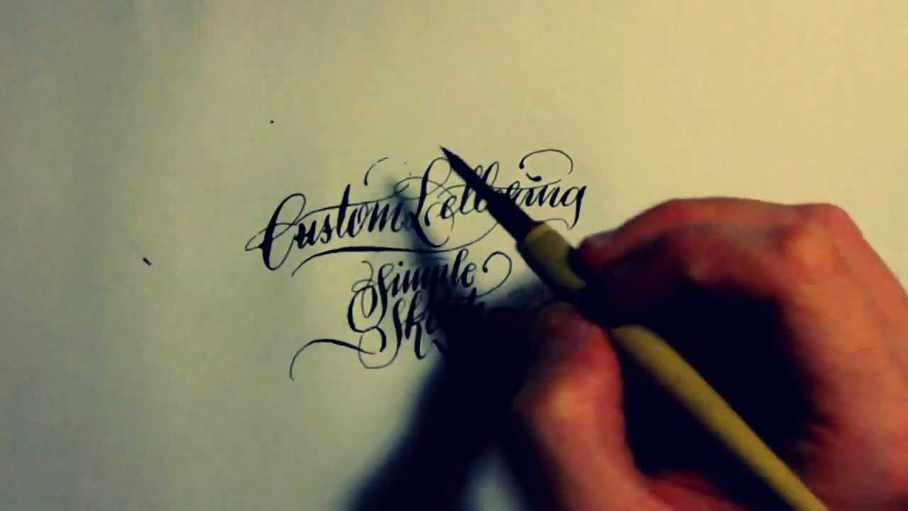 theosone custom lettering sketch