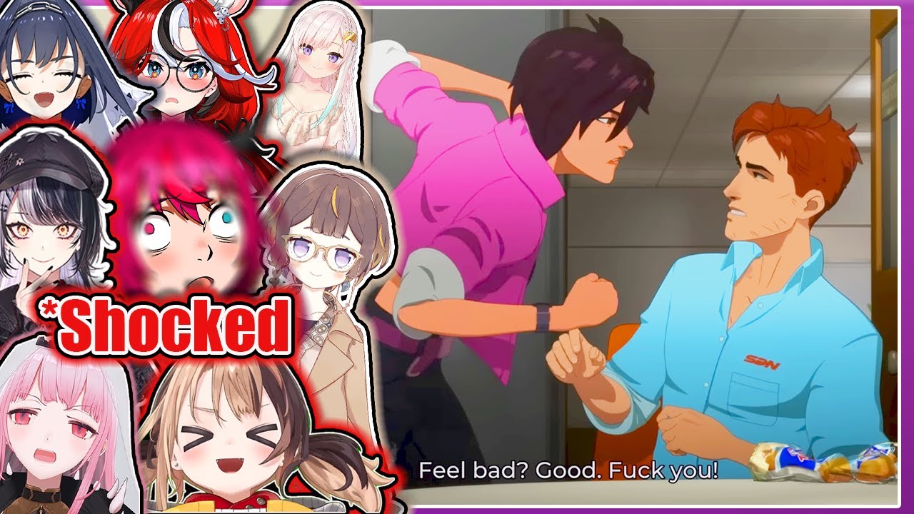 Hololive Girls Reaction to Invisigal Punching Robert Scene in Dispatch【Hololive 】