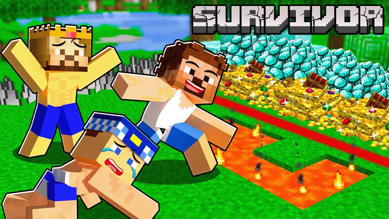 KEREM KOMİSER, ZENGİN VE FAKİR SURVİVOR'A KATILDI! 😱 - Minecraft
