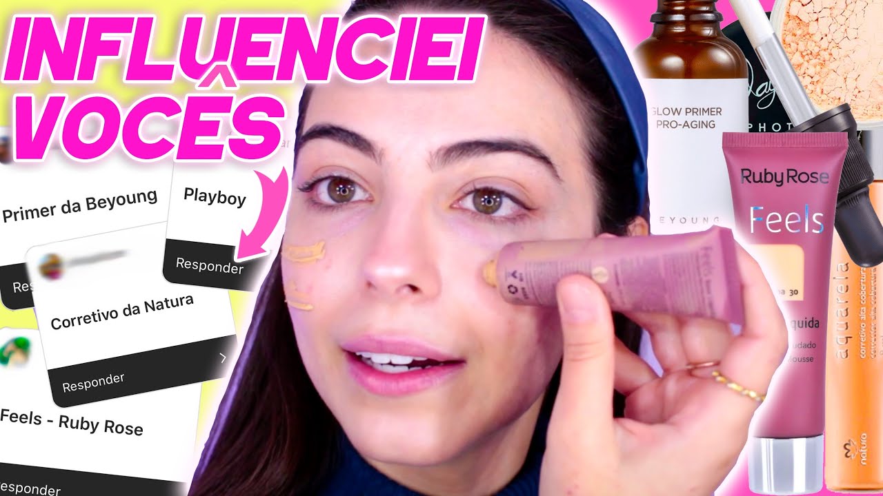 MAKE só com PRODUTOS que eu *INFLUENCIEI* vocês a COMPRAREM!!