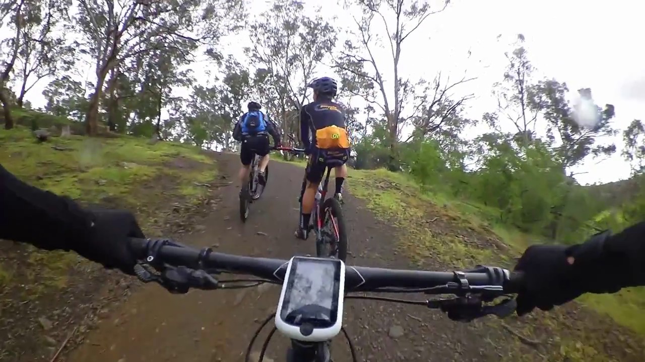 Soggy wet days are perfect for Mountain Biking in Hawkstowe Park Plenty Gorge Melbourne