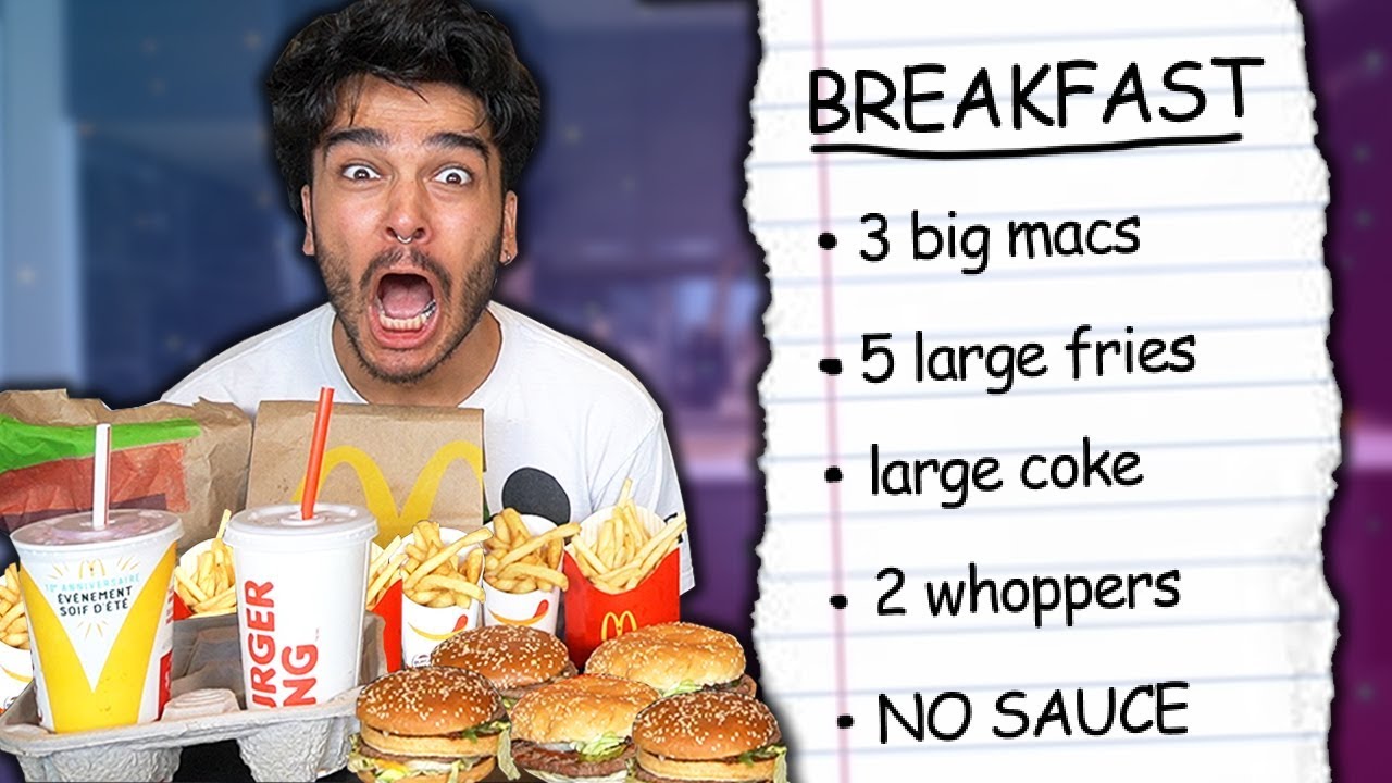 I Swapped Diets With a FAST FOOD ADDICT for 24 Hours! (IMPOSSIBLE FOOD CHALLENGE)