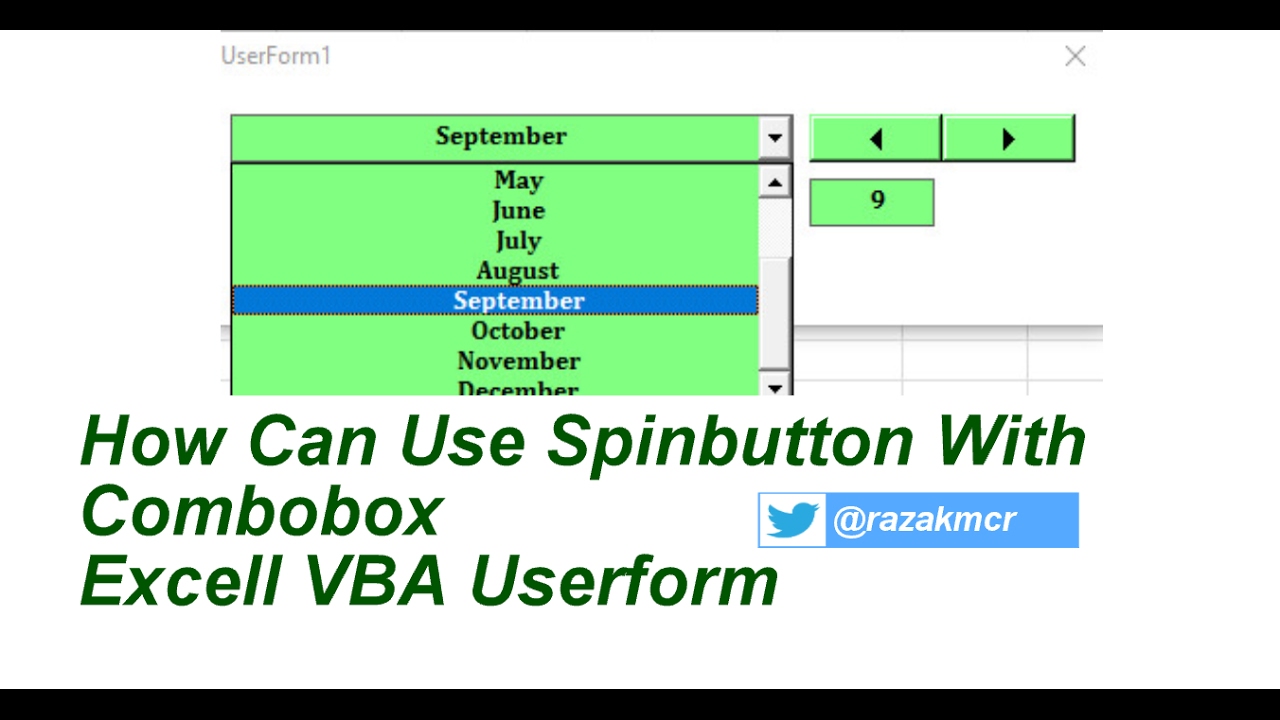 How Can Use Spin Button With Combobox Excell VBA