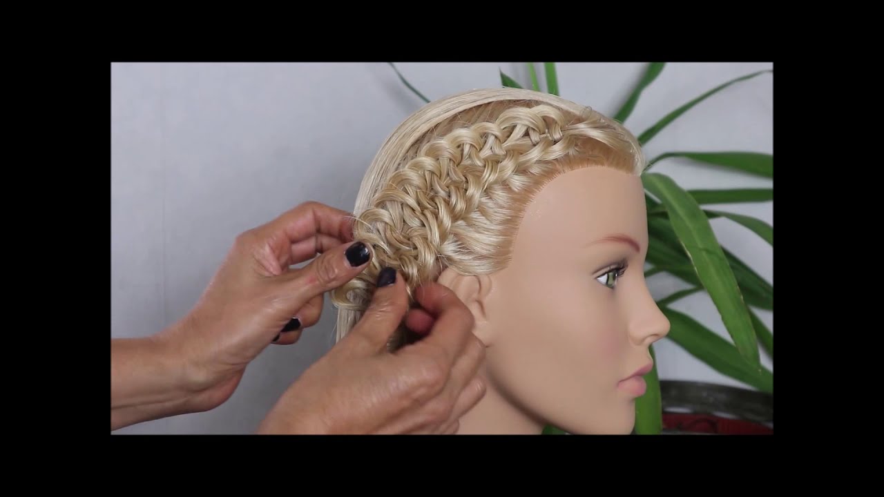 como hacer una trenza hermosa deladp con nudos enlazados