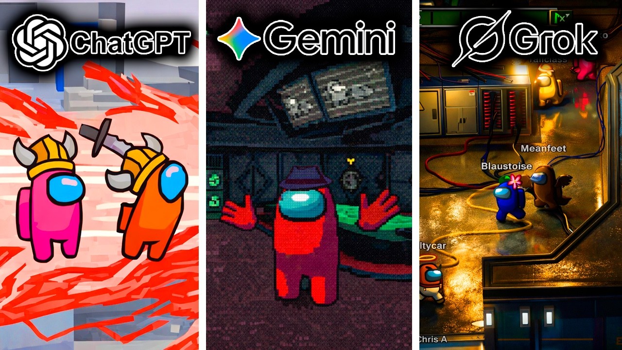 ChatGPT vs Gemini vs Grok: Crean Among US desde CERO