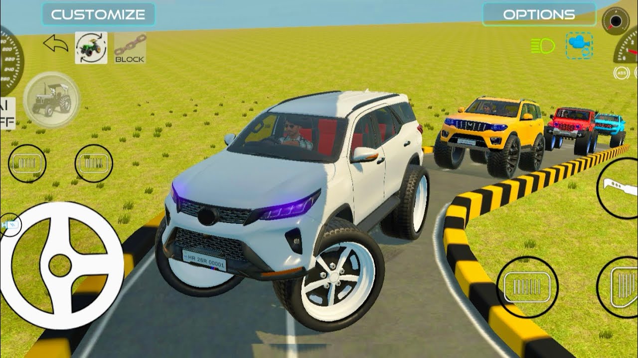 Driving Fortuner and Scorpio N offroading gameplay in game 🔥 #scorpio #thar4x4 #fortuner #gameplay 