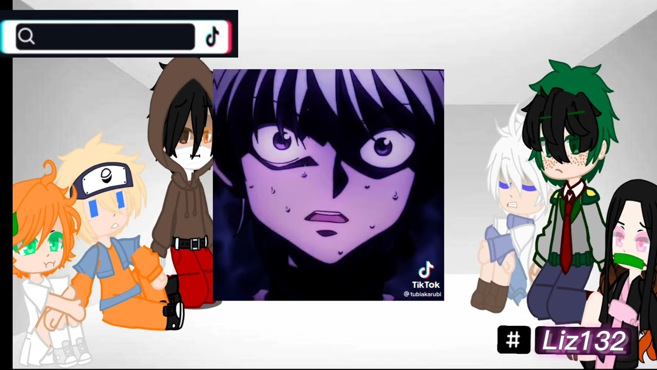 anime characters react to killua zoldyck 1/6 killugon 2/2
