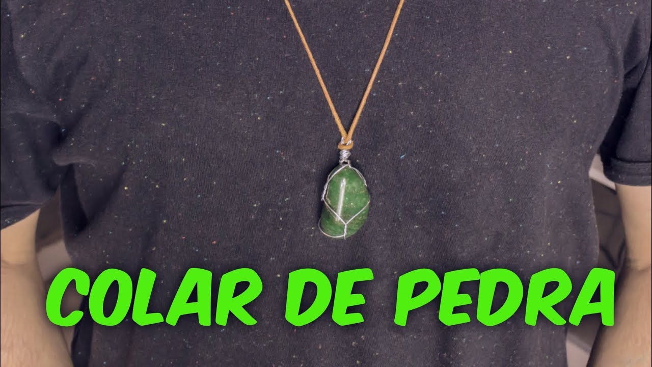 COMO FAZER UM COLAR COM PEDRA | DIY