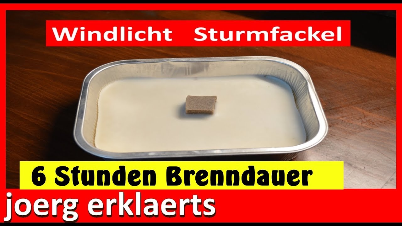 Windlicht / Sturmfackel  6 Stunden Brenndauer aus Wachs Tutorial Vol.13