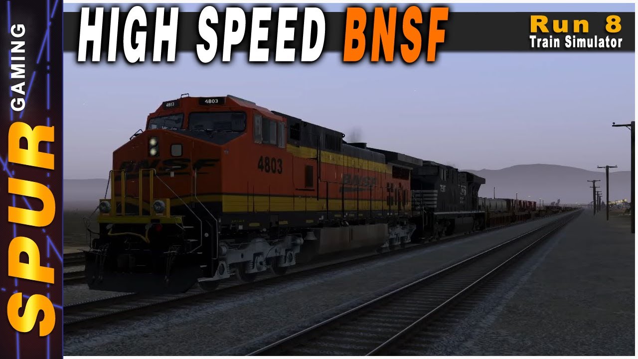 High Speed Train Across the Desert | 70 MPH BNSF | Run 8 Train Simulator