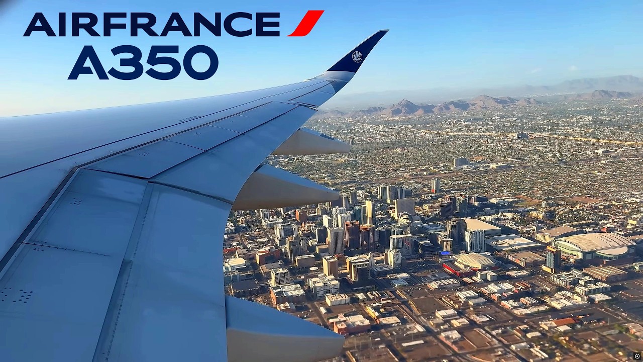 🇺🇸 Phoenix PHX - Paris CDG 🇫🇷 Air France Airbus A350-900  [FULL FLIGHT REPORT] + Business Lounge