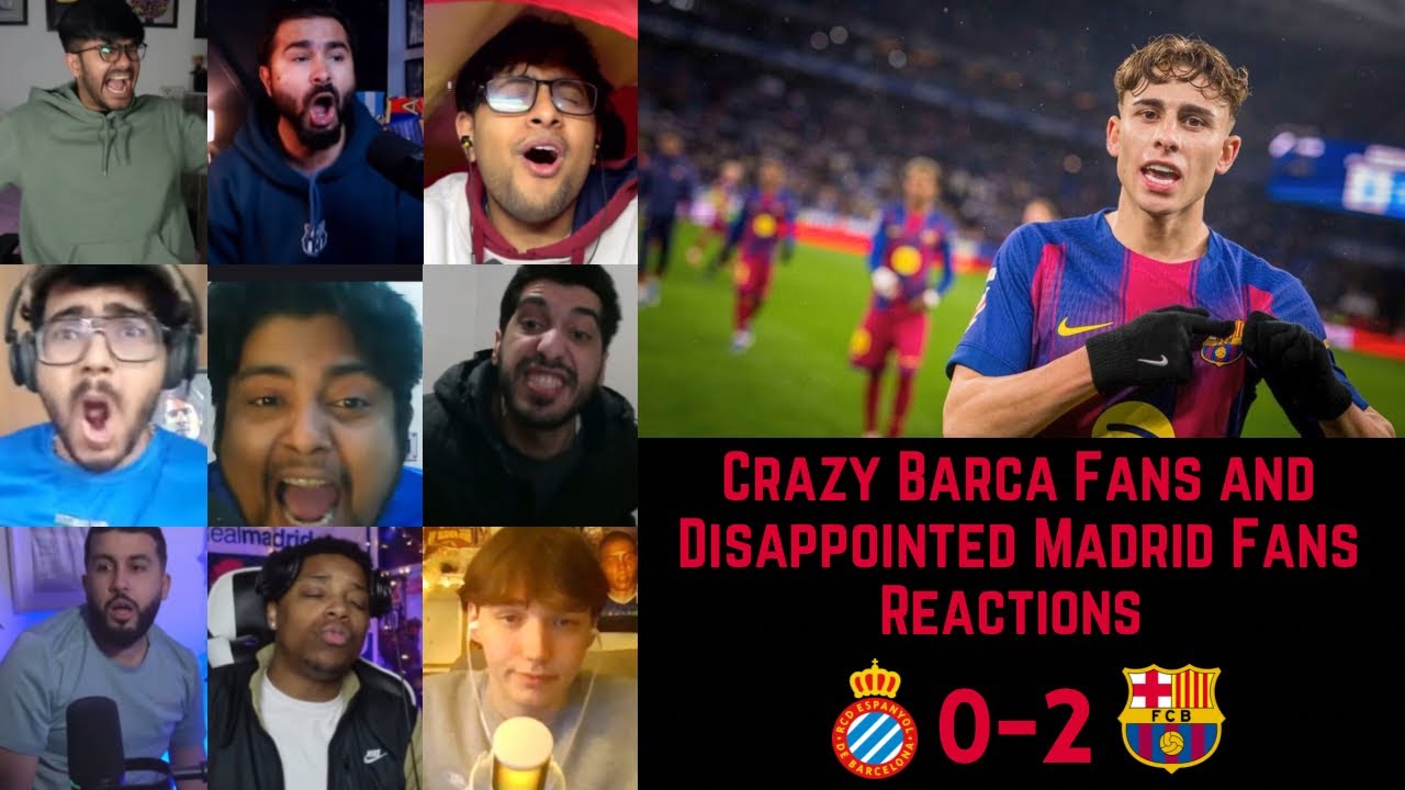 Crazy Barca Fans and Disappointed Madrid Fans Reactions to ESPANYOL 0-2 BARCELONA | La Liga GW 18